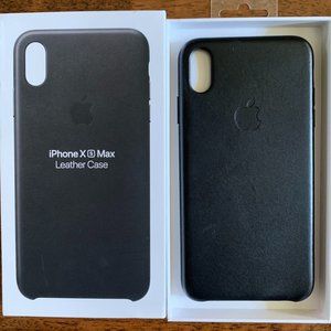 iPhone Xs Max Leather Case - Black